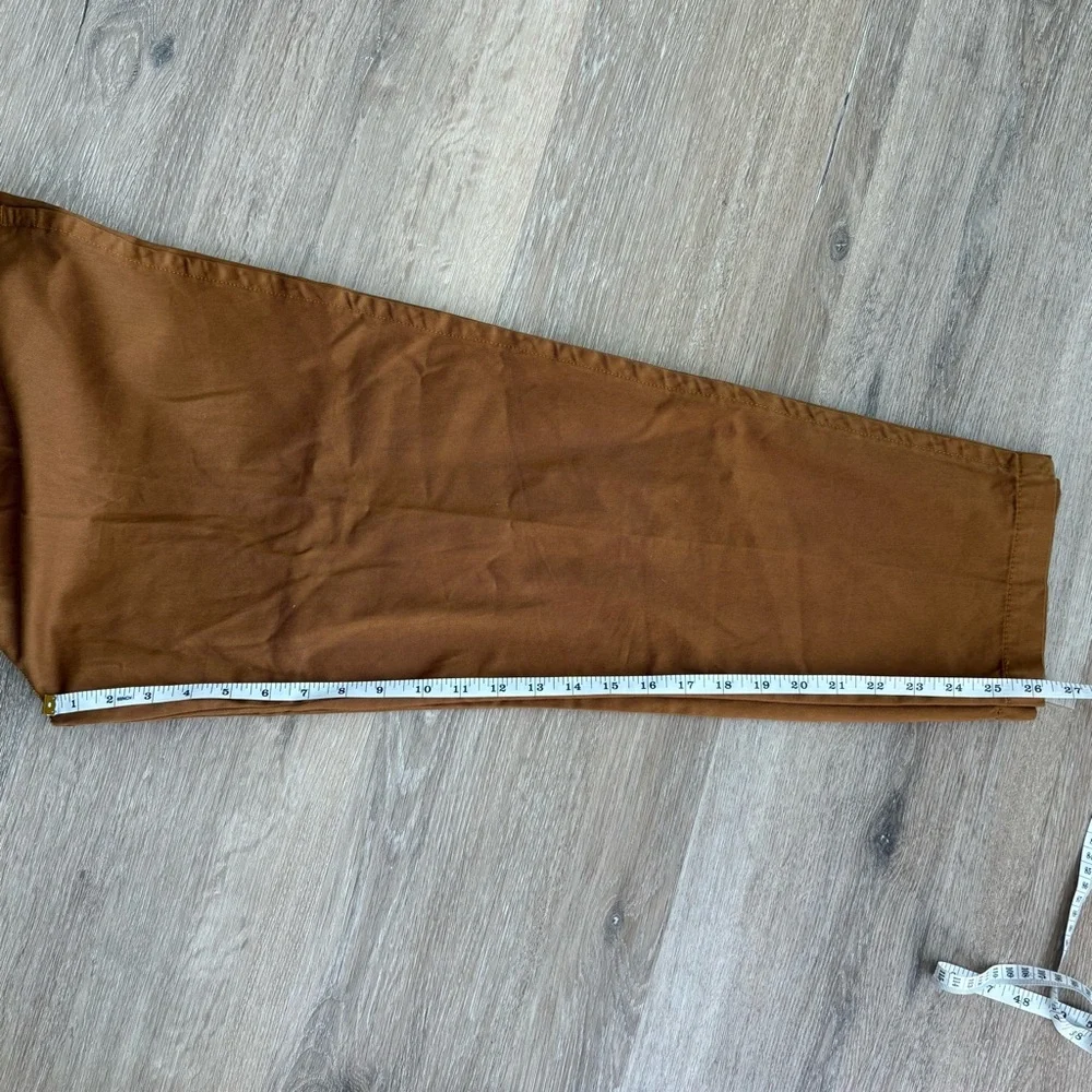 Free People High Waisted 90s Peg baggy tie Pants - yellow brown - Size 10
